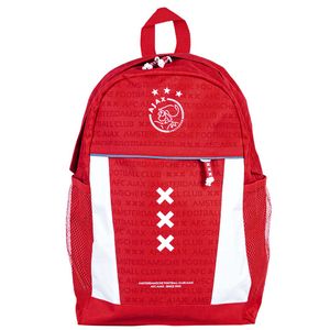 Ajax Rugzak Groot Wit-Rood-Wit All Over Logo XXX - Kind